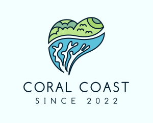 Forest Coral Sea Heart logo