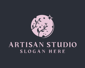 Moon Floral Art Studio logo design