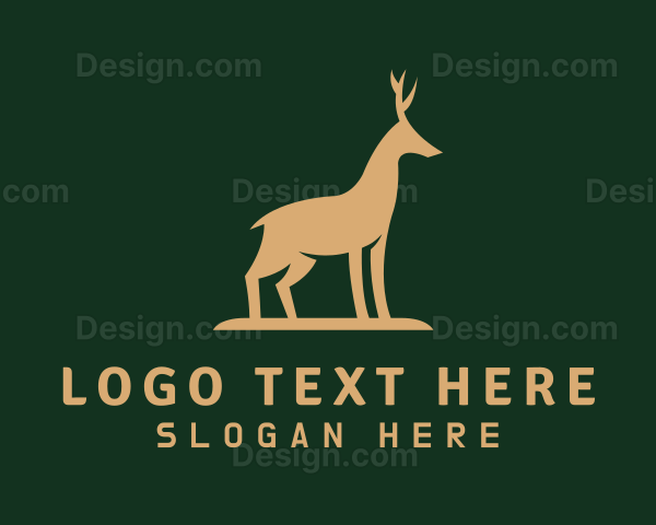 Luxury Deer Animal Logo