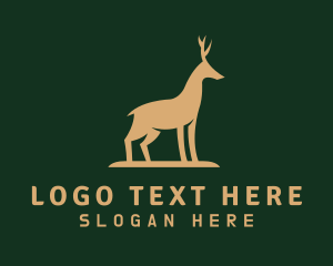 Luxury Deer Animal logo