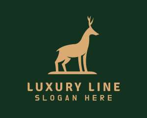 Luxury Deer Animal logo design