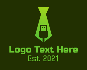 Green USB Tie  logo