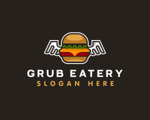 Cheese Burger Wings logo design