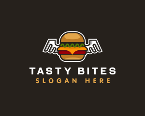 Cheese Burger Wings logo design