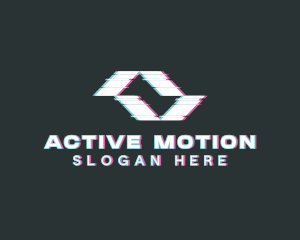 Abstract Movement Glitch logo