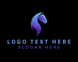 Creative Gradient Horse logo