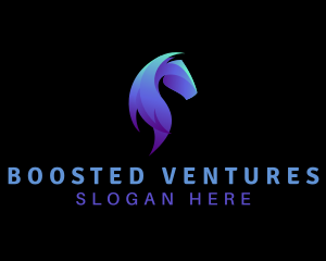 Creative Gradient Horse logo design