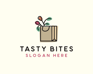 Flowers Shopping Bag Logo