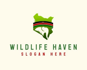 Kenya Elephant Wildlife logo design