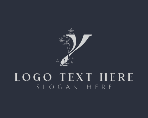 Elegant Floral Beauty Letter Y logo