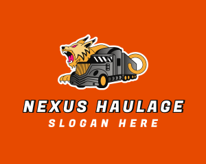 Lynx Logistics Truck logo design