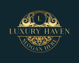  Luxury Ornamental Crest logo design