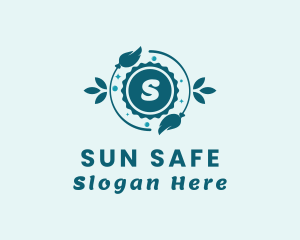 Sun Leaf Cleaning Broom  logo design