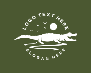 Crocodile Alligator Reptile logo