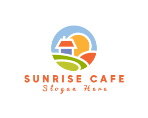 Sunrise House Badge logo design