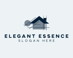 House Blueprint Architecture logo design