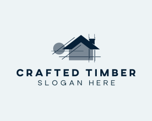 House Blueprint Architecture logo design