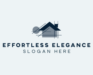 House Blueprint Architecture logo design