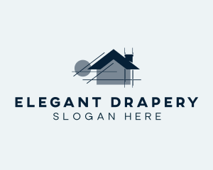 House Blueprint Architecture logo design