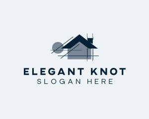 House Blueprint Architecture logo design