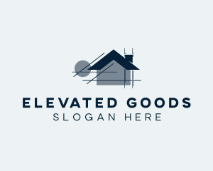 House Blueprint Architecture logo design