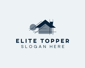 House Blueprint Architecture logo design