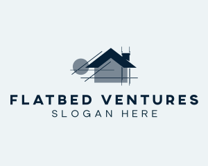 House Blueprint Architecture logo design