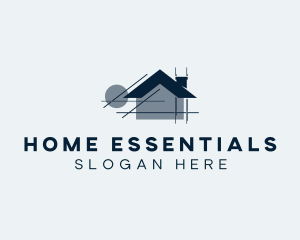 House Blueprint Architecture logo design