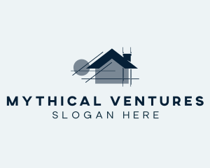 House Blueprint Architecture logo design