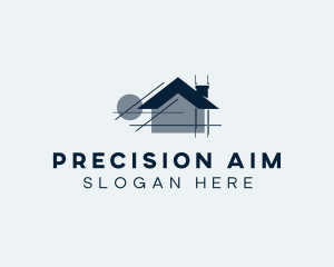 House Blueprint Architecture logo design