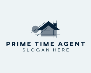 House Blueprint Architecture logo design