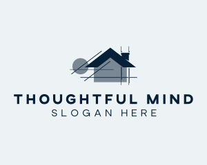 House Blueprint Architecture logo design