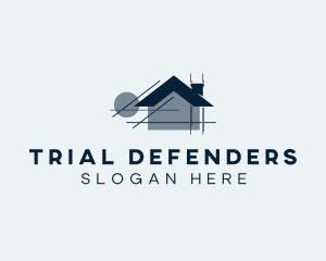 House Blueprint Architecture logo design