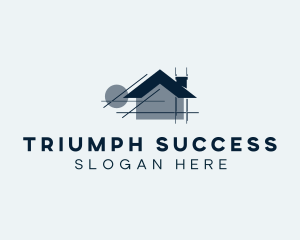 House Blueprint Architecture logo design