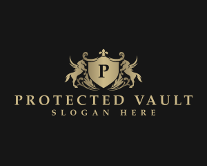 Elegant Pegasus Shield logo design