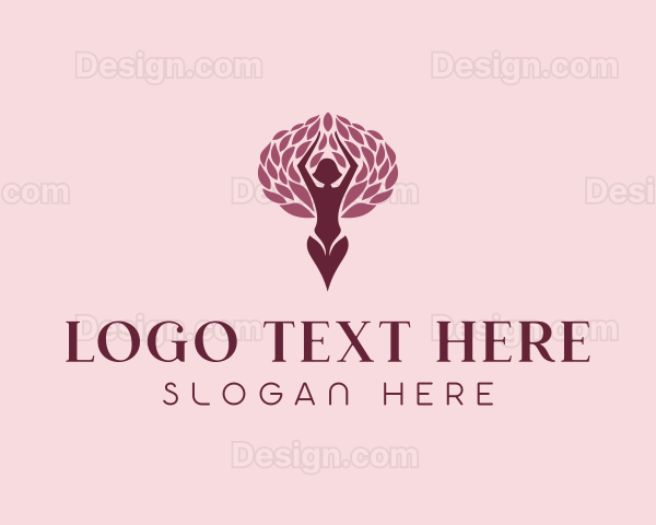 Yoga Woman Tree Logo