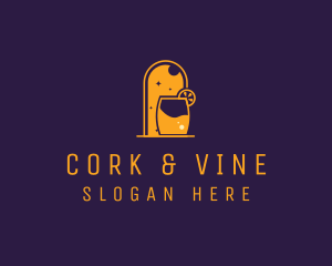 Orange Cocktail Bar logo design