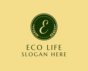 Natural Wreath Stamp logo design