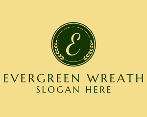 Natural Wreath Stamp logo design