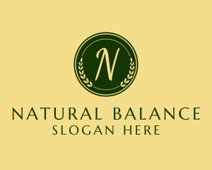 Natural Wreath Stamp logo