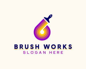 Paint Brush Painting logo