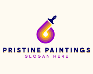 Paint Brush Painting logo design