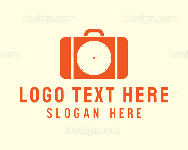 Orange Briefcase Clock Logo