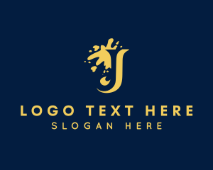 Paint Interior Design Letter J logo