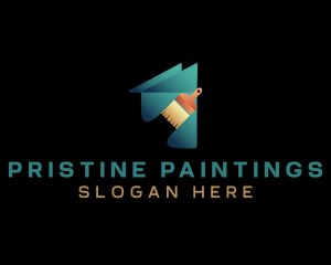 Home Paint Brush Painter logo design