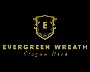 Golden Wreath Shield logo design