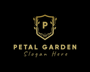 Golden Wreath Shield logo design