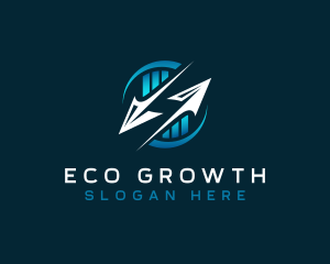 Growth Investment Graph logo design