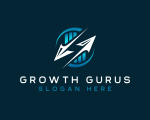 Growth Investment Graph logo design