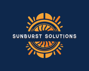 Sunburst Decorative Sun logo design